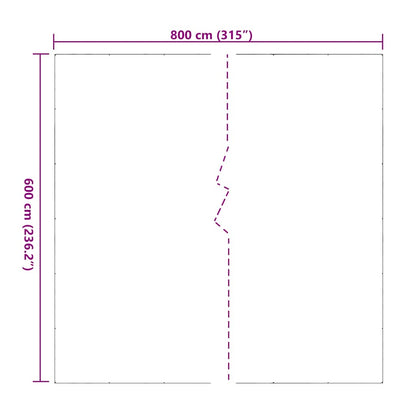 Clear Tarpaulin with Eyelets 6x8 m PVC