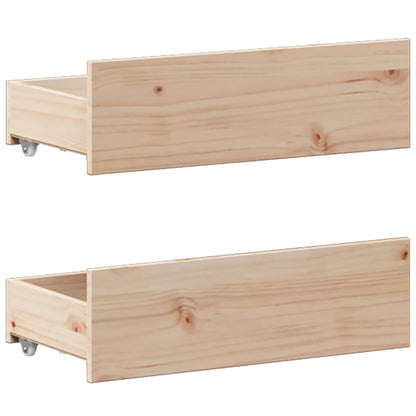 Bed Frame without Mattress with Headboard 200x200 cm Solid Wood Pine