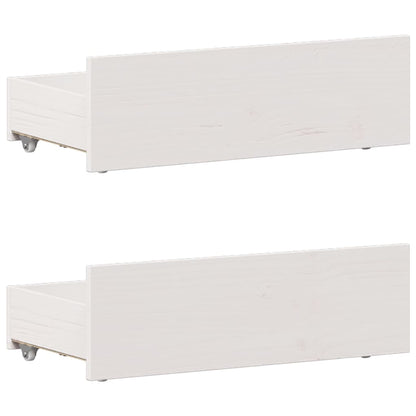 Bed Frame without Mattress with Headboard White 90x190 cm Single Solid Wood Pine