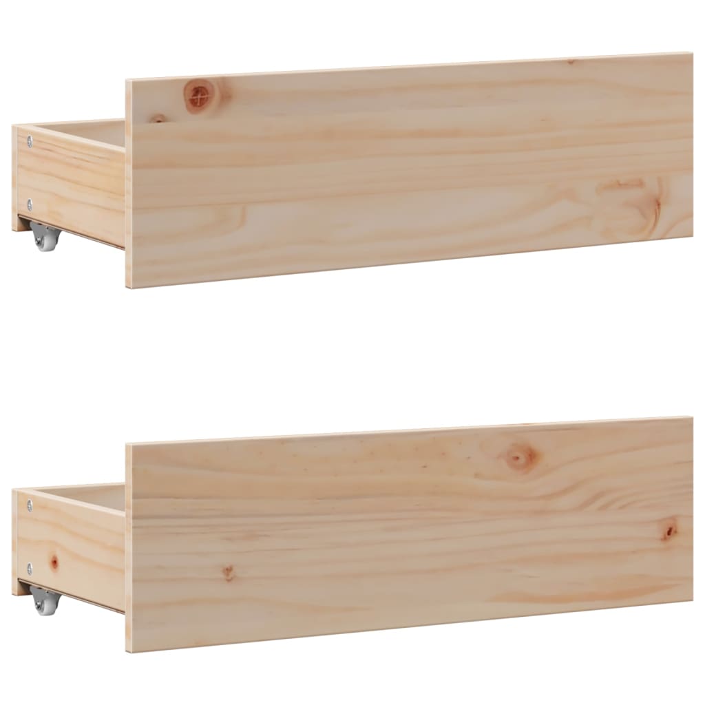 Bed Frame without Mattress with Drawers 180x200 cm Super King Solid Wood Pine