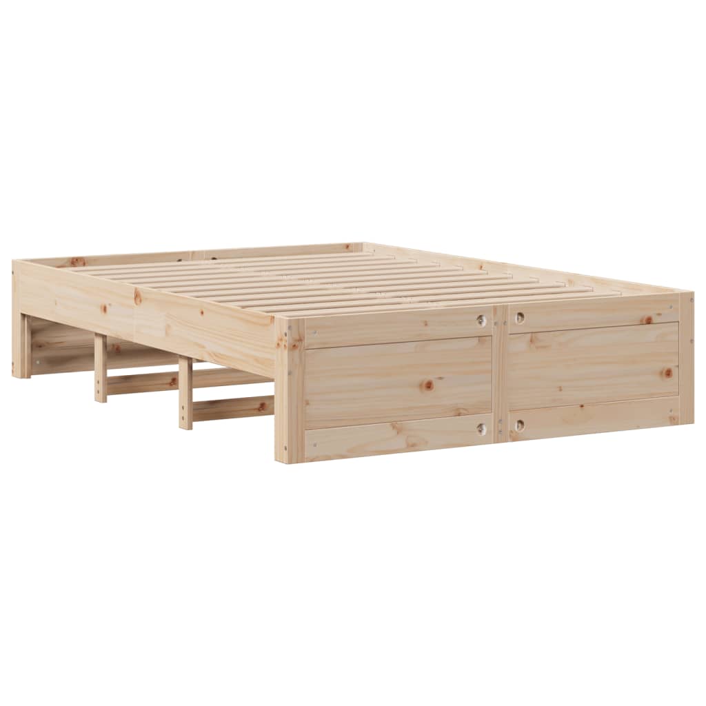 Bed Frame without Mattress with Drawers 150x200 cm King Size Solid Wood Pine