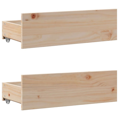 Bed Frame without Mattress with Drawers 150x200 cm King Size Solid Wood Pine