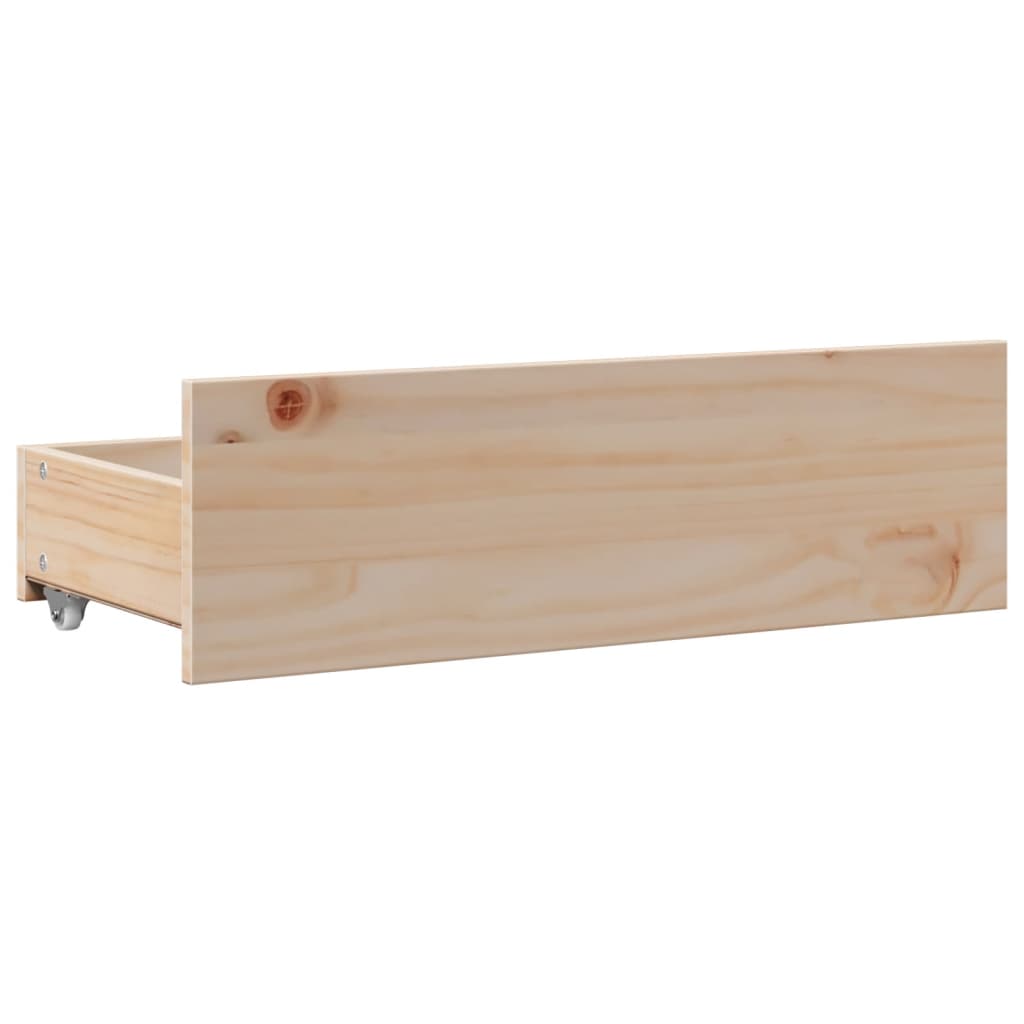 Bed Frame without Mattress with Drawers 150x200 cm King Size Solid Wood Pine