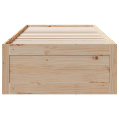 Bed Frame without Mattress with Drawers 100x200 cm Solid Wood Pine