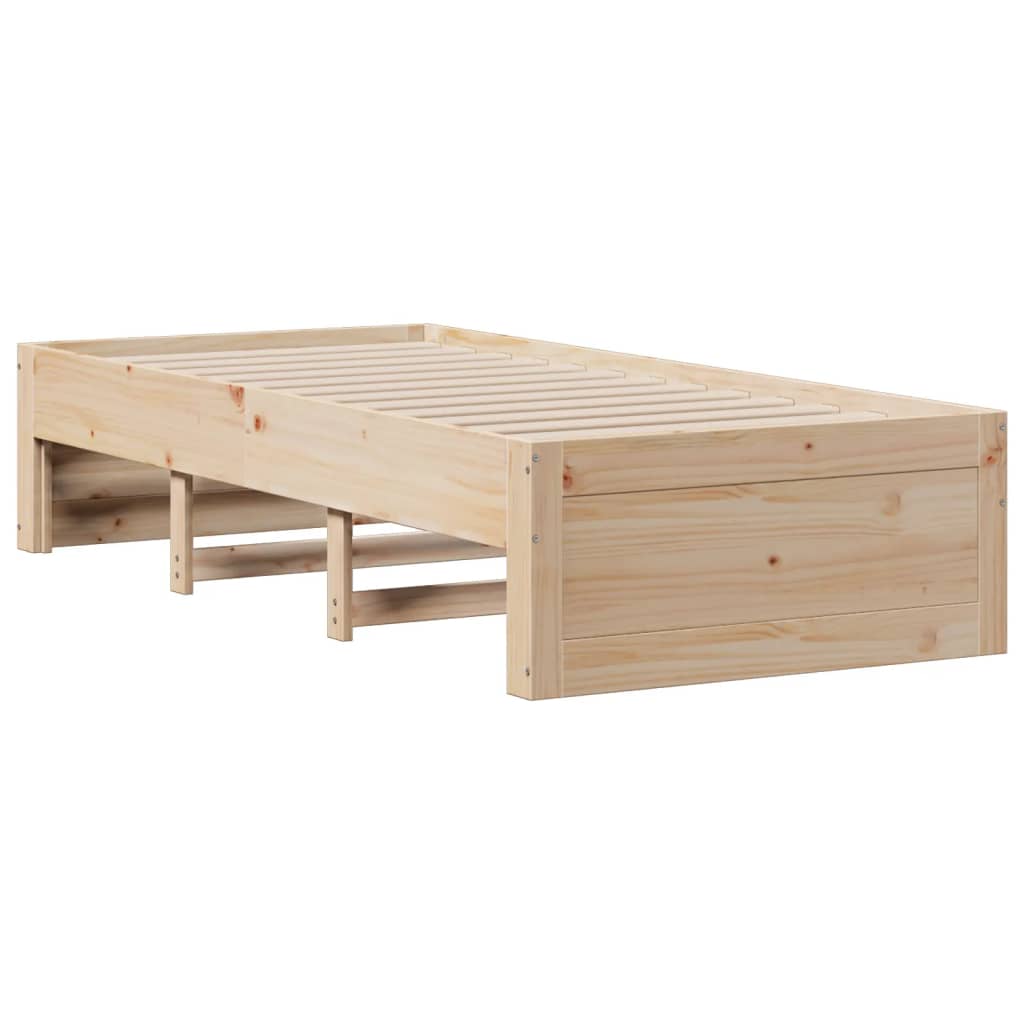 Bed Frame without Mattress with Drawers 100x200 cm Solid Wood Pine