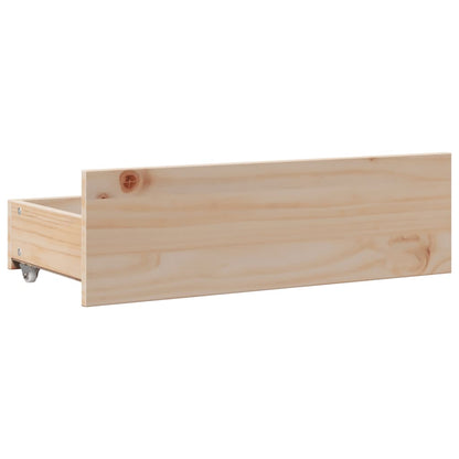 Bed Frame without Mattress with Drawers 90x190 cm Single Solid Wood Pine