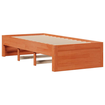 Bed Frame without Mattress with Drawers Wax Brown 90x190 cm Single Solid Wood Pine