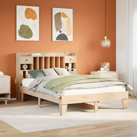 Bed Frame without Mattress 150x200 cm King Size Solid Wood Pine