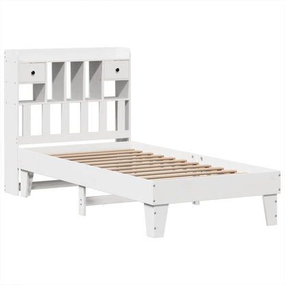 Bed Frame without Mattress White 100x200 cm Solid Wood Pine