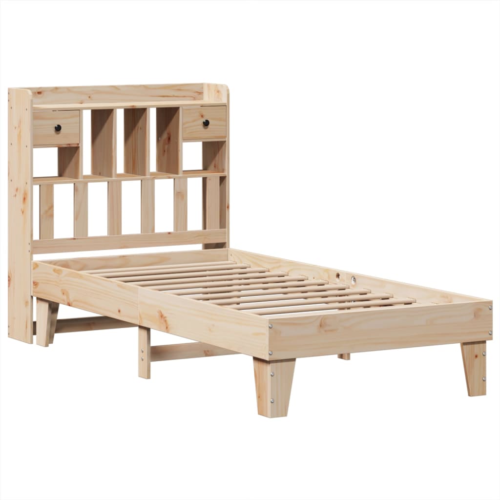 Bed Frame without Mattress 90x200 cm Solid Wood Pine