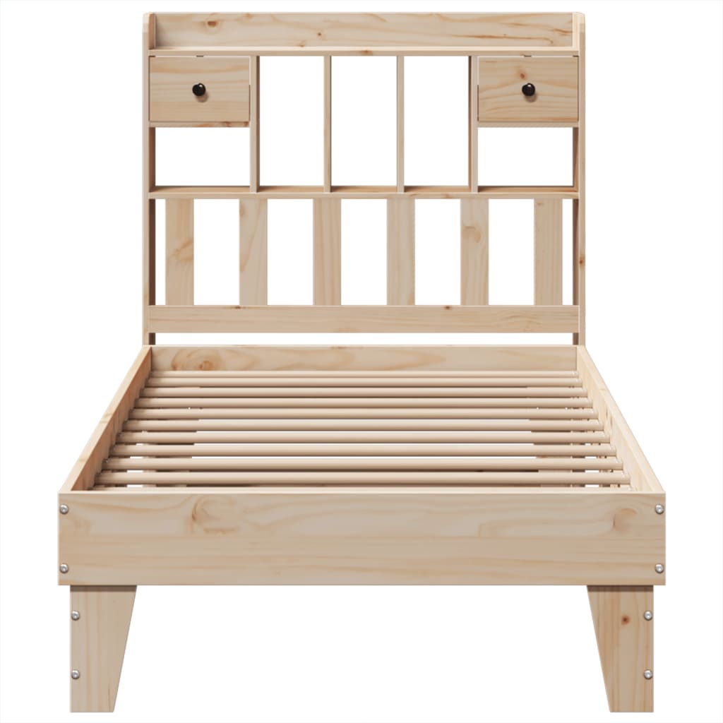 Bed Frame without Mattress 90x200 cm Solid Wood Pine