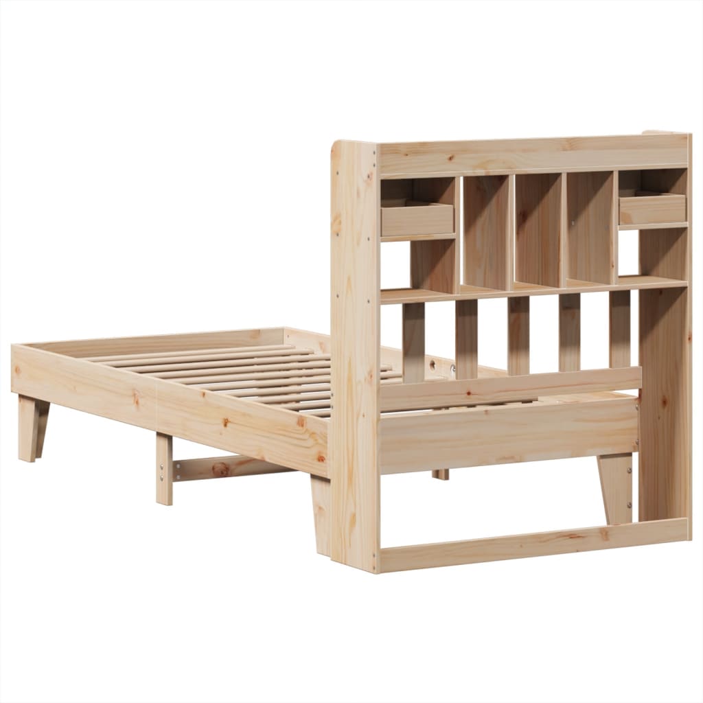 Bed Frame without Mattress 90x200 cm Solid Wood Pine