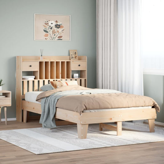 Bed Frame without Mattress 120x190 cm Small Double Solid Wood Pine