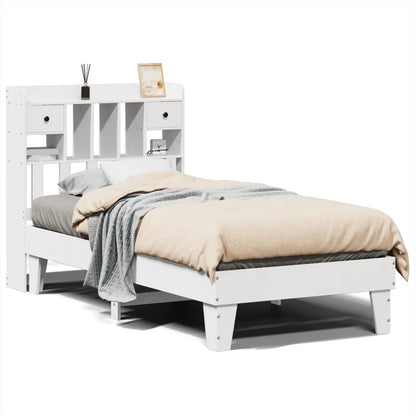 Bed Frame without Mattress White 75x190 cm Small Single Solid Wood Pine