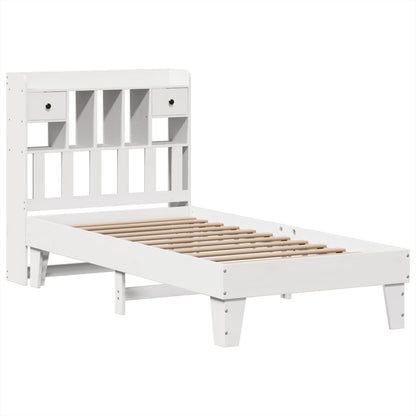 Bed Frame without Mattress White 75x190 cm Small Single Solid Wood Pine