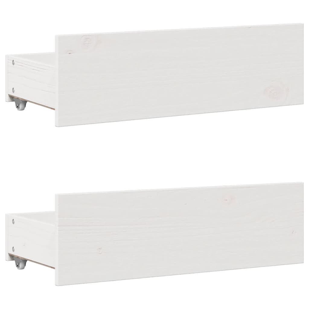 Bookcase Bed without Mattress White 90x200 cm Solid Wood Pine