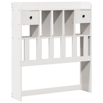 Bookcase Bed without Mattress White 90x190 cm Single Solid Wood Pine