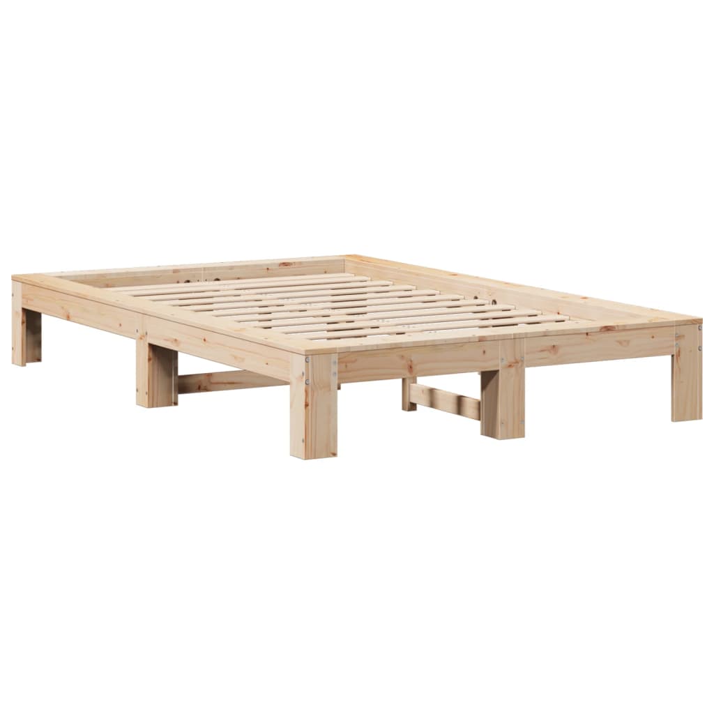 Bed Frame without Mattress 120x200 cm Solid Wood Pine