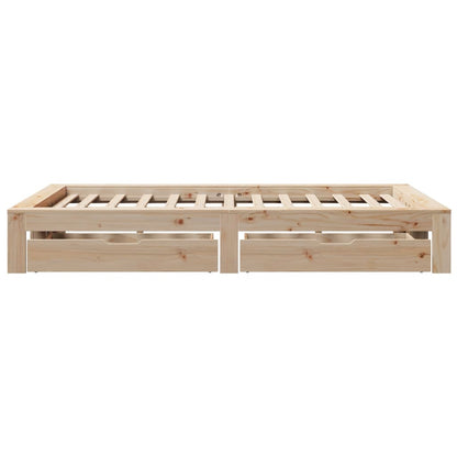 Bed Frame without Mattress 120x200 cm Solid Wood Pine