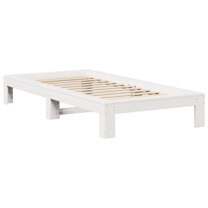 Bed Frame without Mattress White 90x200 cm Solid Wood Pine