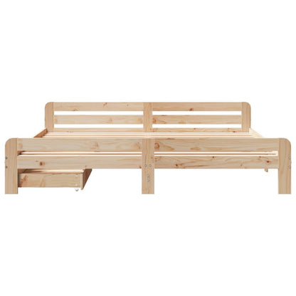 Bed frame without Mattress 200x200 cm Solid Wood Pine