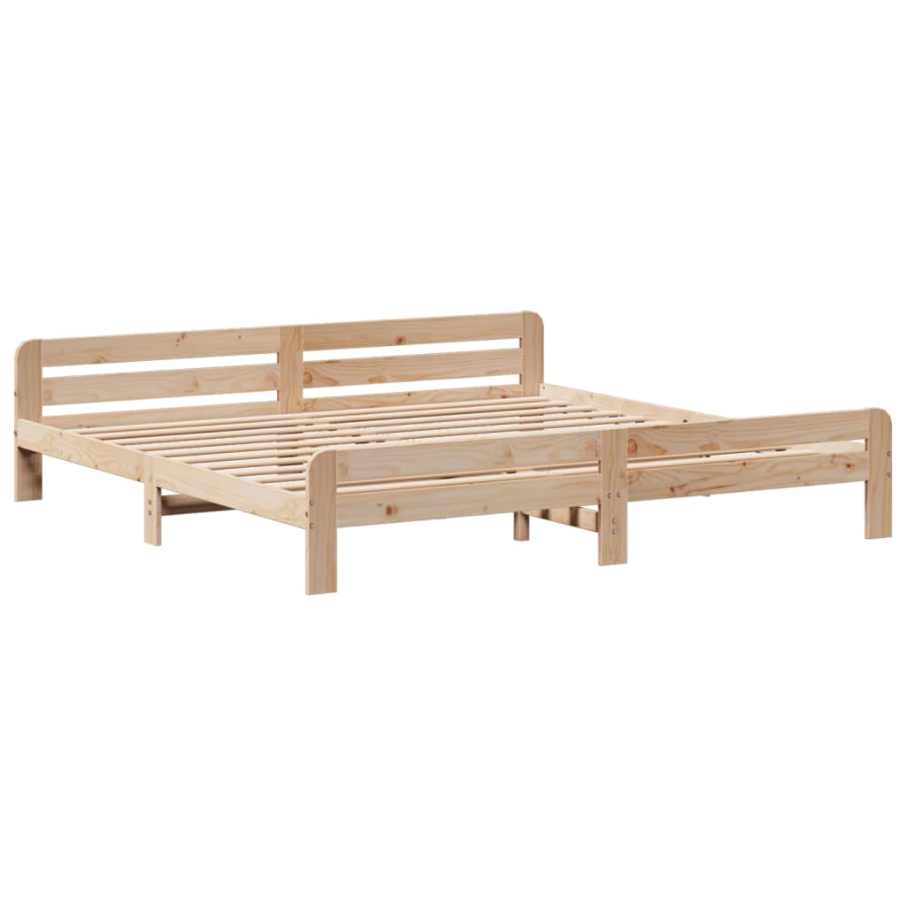 Bed frame without Mattress 200x200 cm Solid Wood Pine