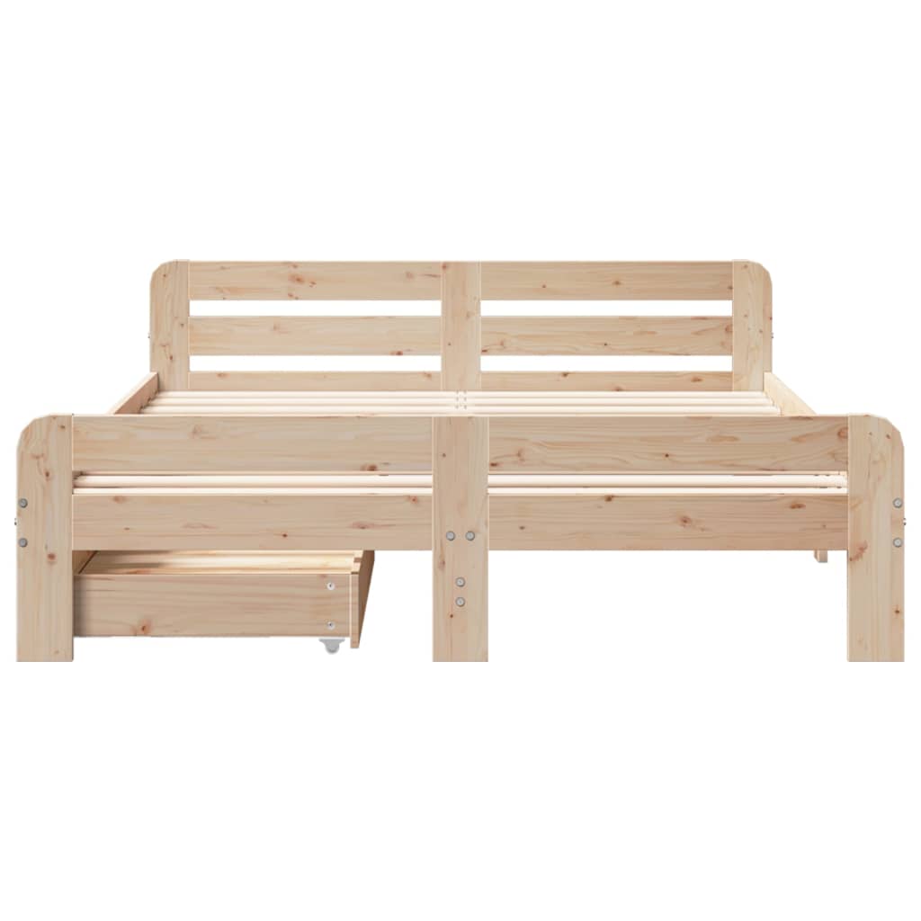 Bed frame without Mattress 160x200 cm Solid Wood Pine