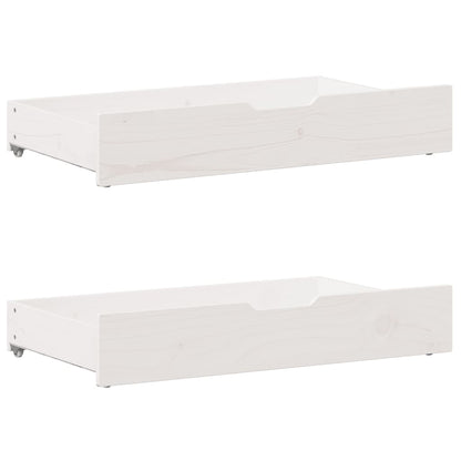 Bed frame without Mattress White 100x200 cm Solid Wood Pine