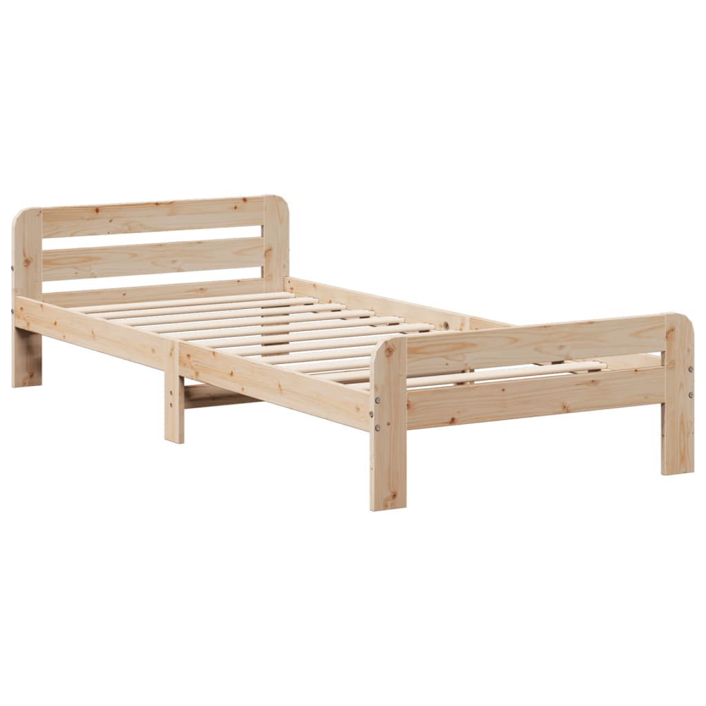 Bed frame without Mattress 90x190 cm Single Solid Wood Pine