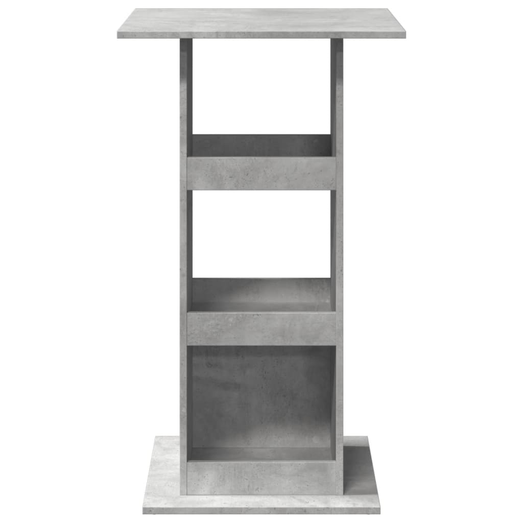 Bar Table with Storage Concrete Grey 60x60x102 cm Engineered Wood