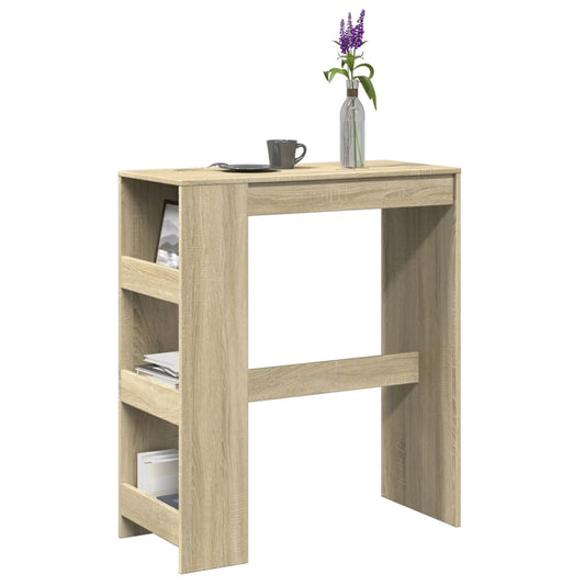 Bar Table with Racks Sonoma Oak 90x40x103.5 cm Engineered Wood