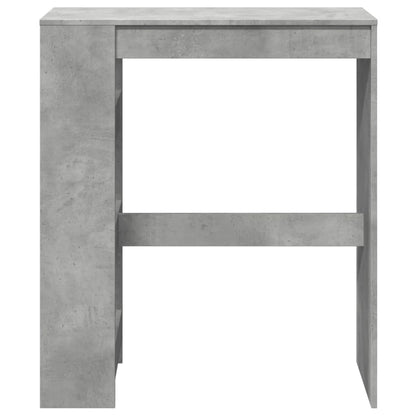 Bar Table with Racks Concrete Grey 90x40x103.5 cm Engineered Wood