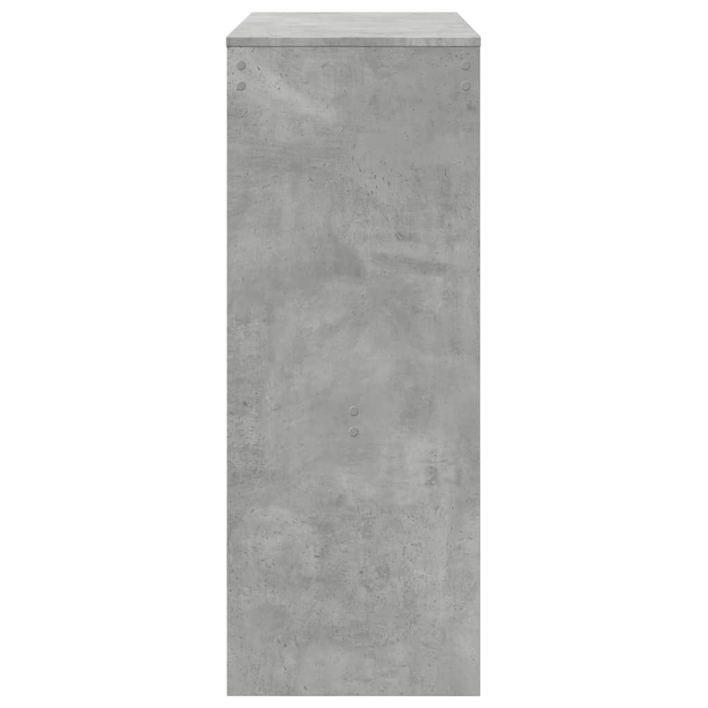 Bar Table with Racks Concrete Grey 90x40x103.5 cm Engineered Wood