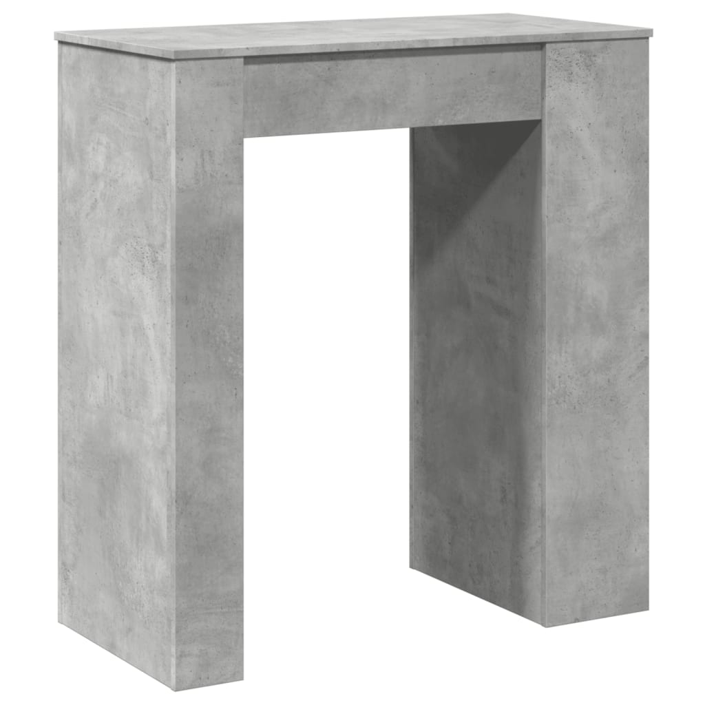 Bar Table with Racks Concrete Grey 95x47x103.5 cm Engineered Wood