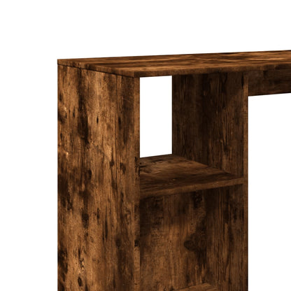 Bar Table with Shelf Smoked Oak 124x46x103.5 cm Engineered Wood