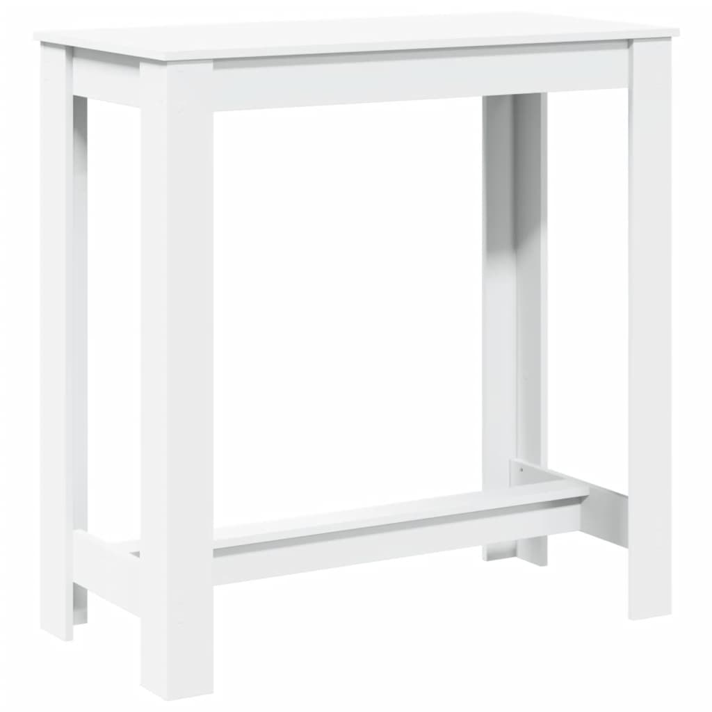 Bar Table White 102x50x103.5 cm Engineered Wood