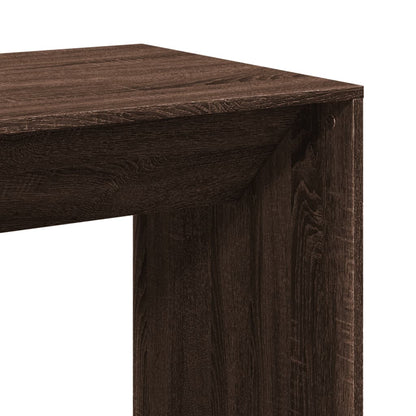 Bar Table Brown Oak 51x50x103.5 cm Engineered Wood