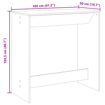 Bar Table Sonoma Oak 102x50x103.5 cm Engineered Wood