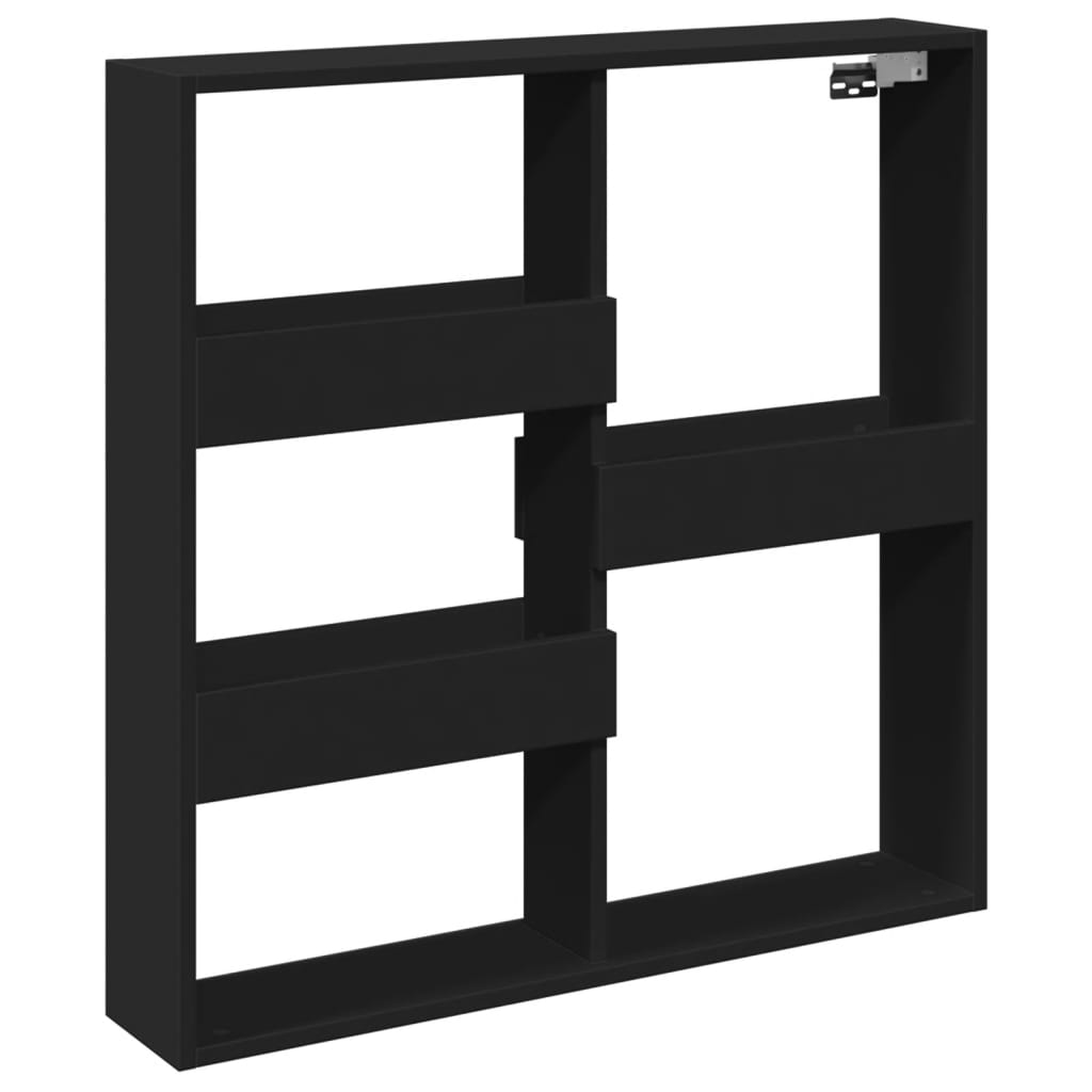 Wall Cabinet Black 80x15x80 cm Engineered Wood