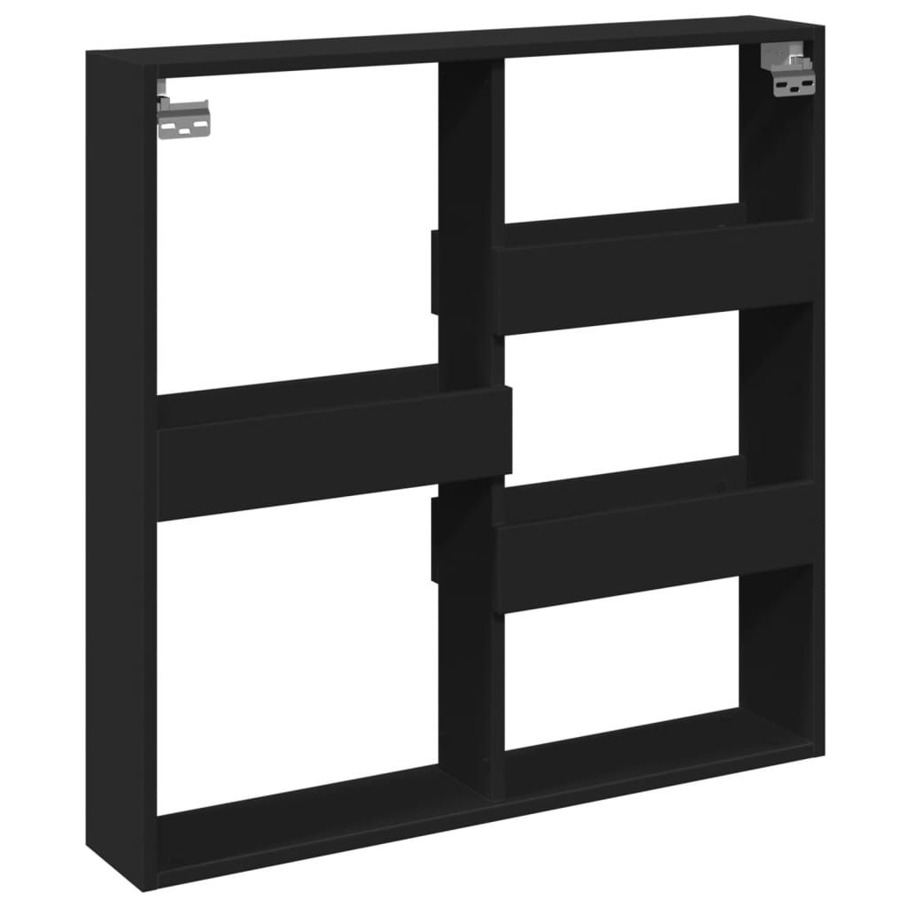 Wall Cabinet Black 80x15x80 cm Engineered Wood