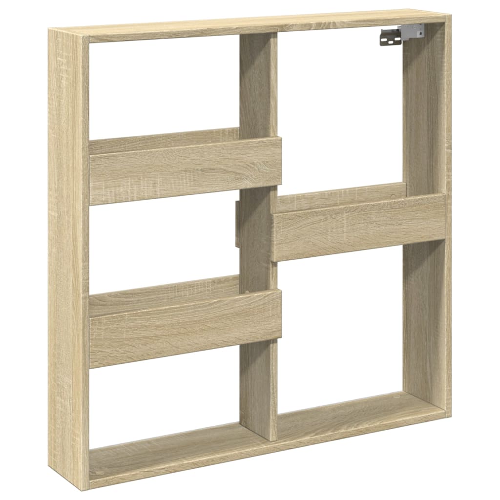 Wall Cabinet Sonoma Oak 80x15x80 cm Engineered Wood