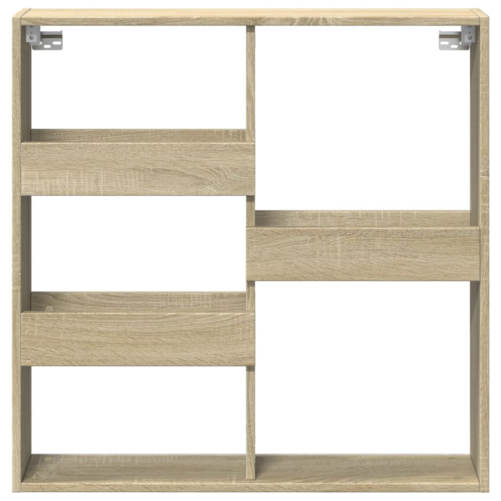 Wall Cabinet Sonoma Oak 80x15x80 cm Engineered Wood