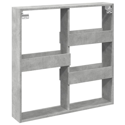 Wall Cabinet Concrete Grey 80x15x80 cm Engineered Wood