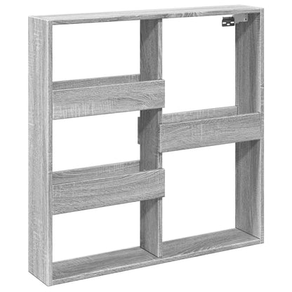 Wall Cabinet Grey Sonoma 80x15x80 cm Engineered Wood