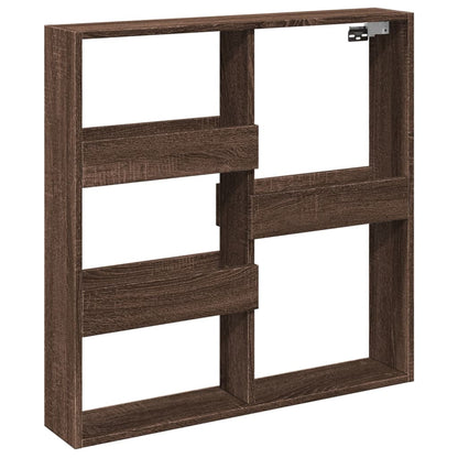 Wall Cabinet Brown Oak 80x15x80 cm Engineered Wood