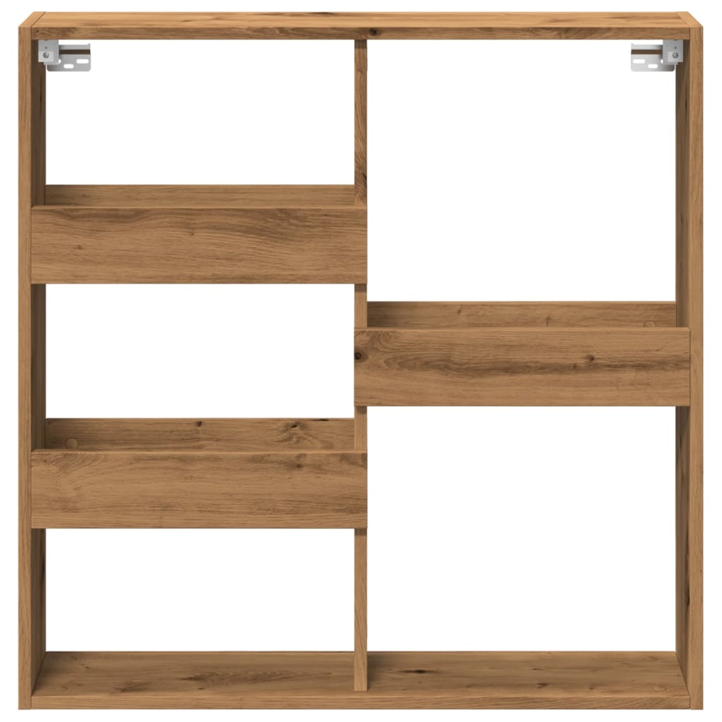 Wall Cabinet Artisian Oak 80x15x80 cm Engineered Wood