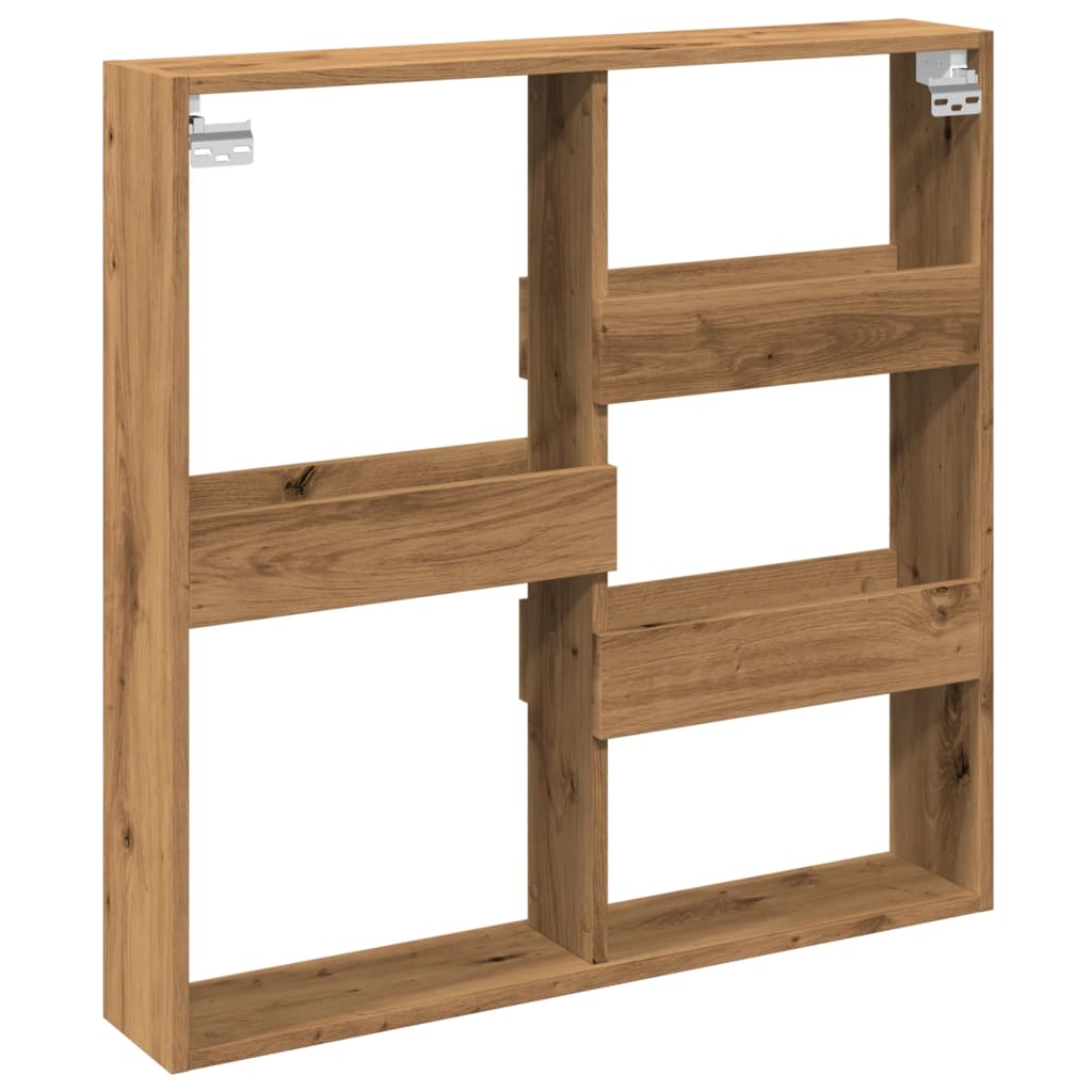 Wall Cabinet Artisian Oak 80x15x80 cm Engineered Wood