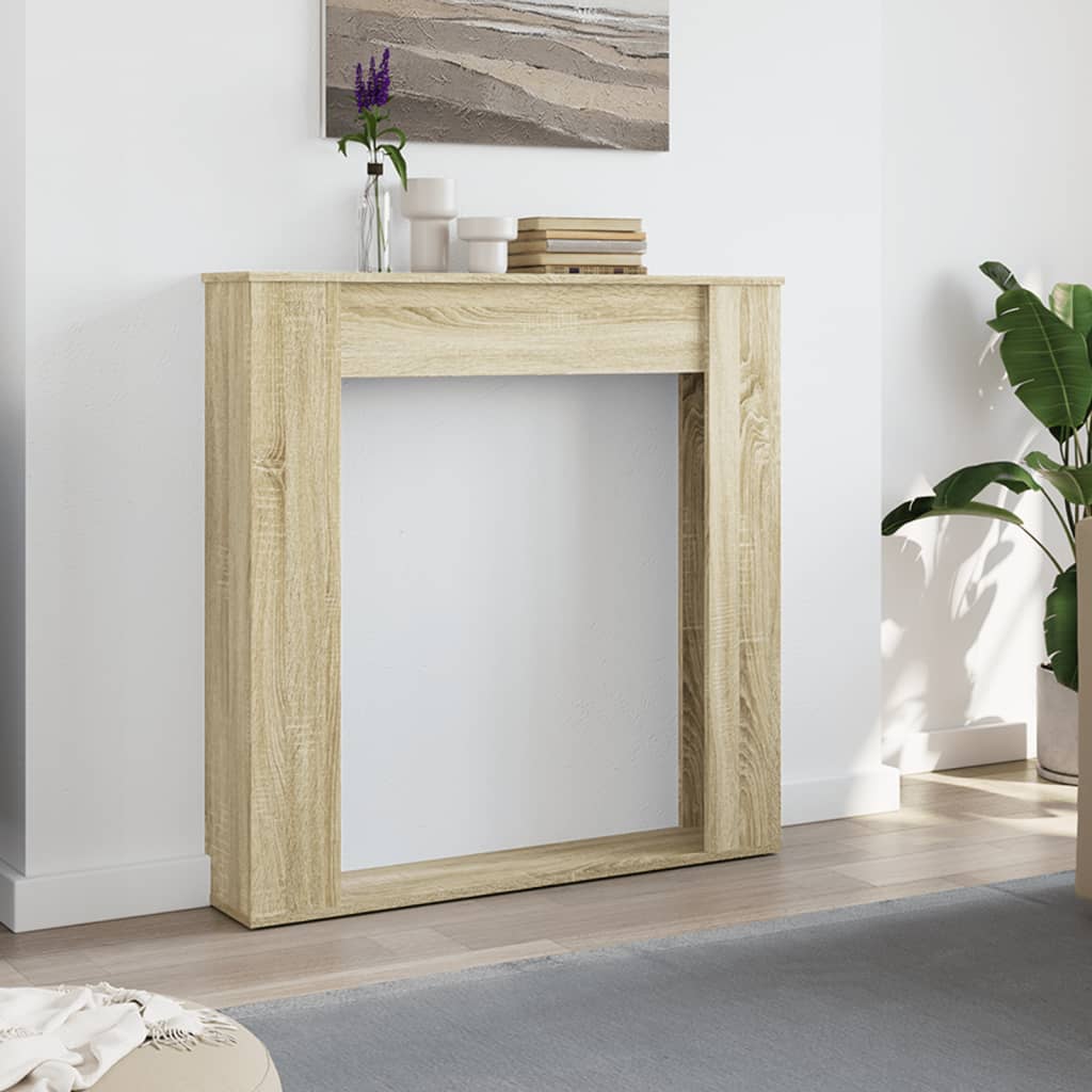 Fireplace Surround Sonoma Oak 100x20x100 cm Engineered Wood