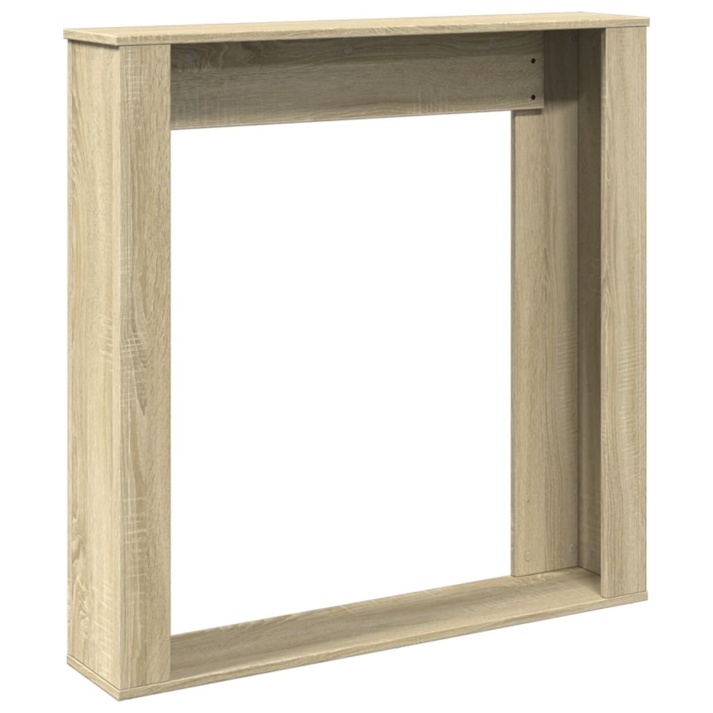 Fireplace Surround Sonoma Oak 100x20x100 cm Engineered Wood