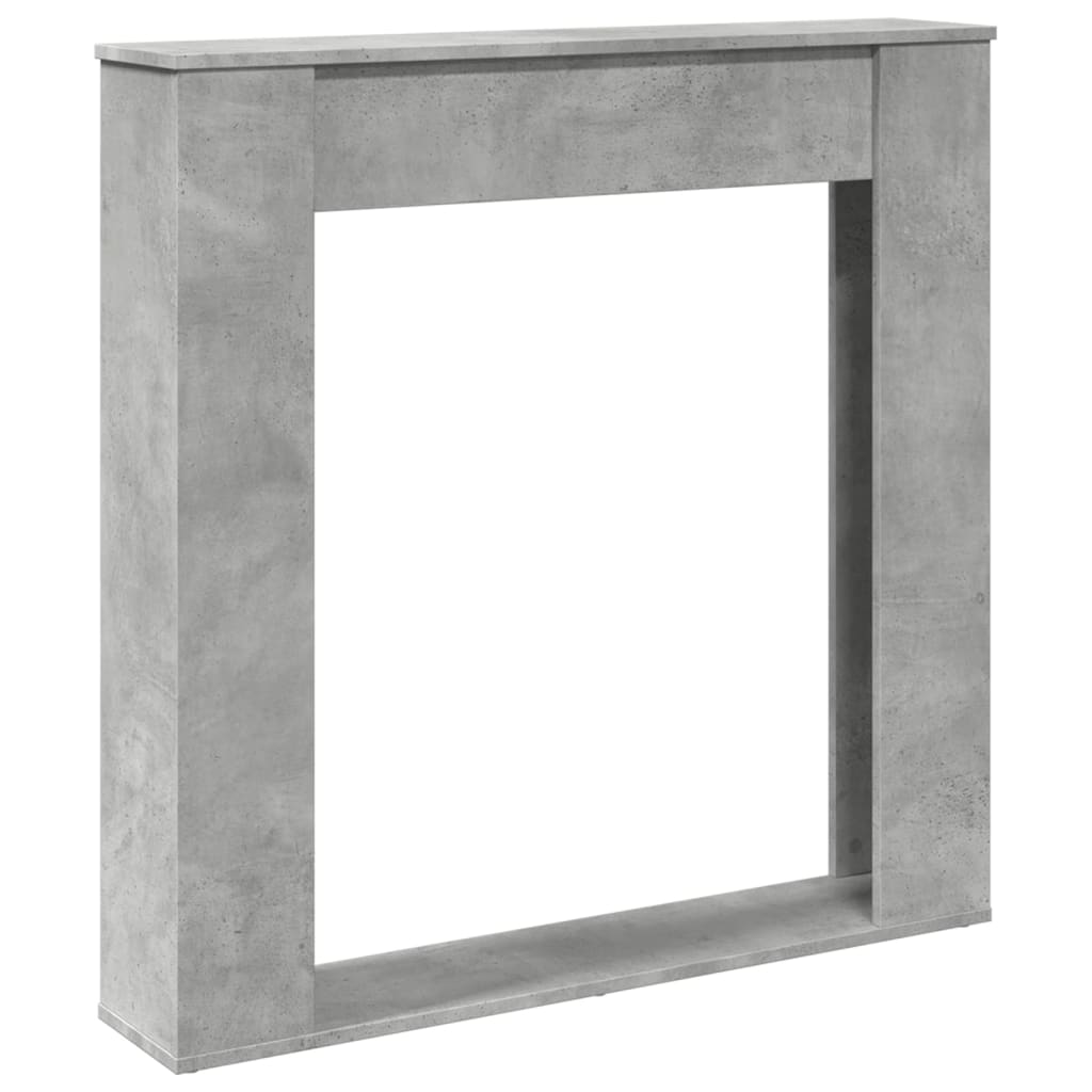 Fireplace Surround Concrete Grey 100x20x100 cm Engineered Wood